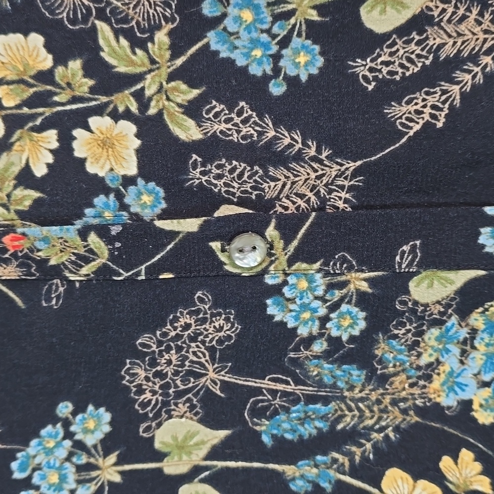 J Jill Floral Black Women's Top - Picture 4 of 8